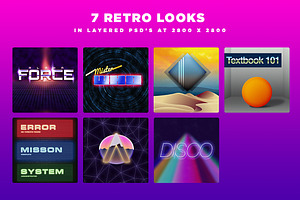 80's Retro Design Pack PSD