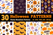 Halloween Funny Patterns Pack, a Pattern Graphic by Katrinelly (Thumbnail 1 of 13)