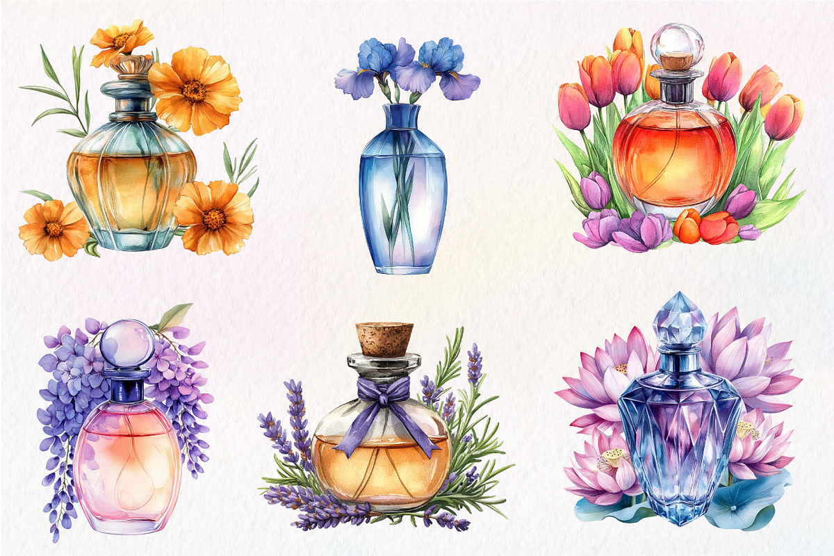Perfume Scents with Flowers Clipart, an Illustration by Dream Creation (Photo 7 of 7)