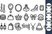 Elegant Fashion Accessories Clipart, an Illustration by designvectx (Thumbnail 1 of 3)
