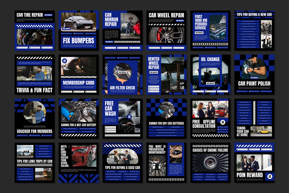 Automotive Blue Template, a Social Media Template by Kalubuak (Photo 3 of 10)