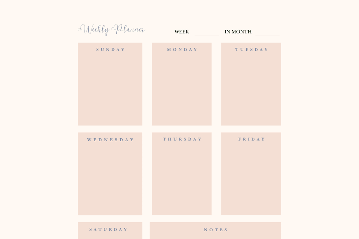 Weekly Planner, a Stationery Template by Brand Your Biz Co. (Photo 10 of 10)