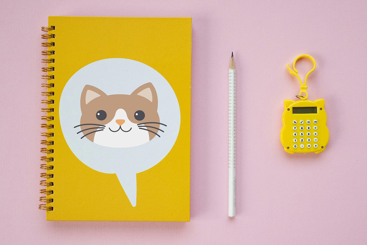 9 Adorable Kitty Head Illustration, an Illustration by jongcreative (Photo 4 of 4)