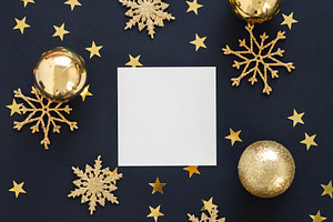 Christmas mock up greeteng card