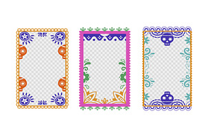 Mexican frame set with traditional, an Illustration by art PVP - market