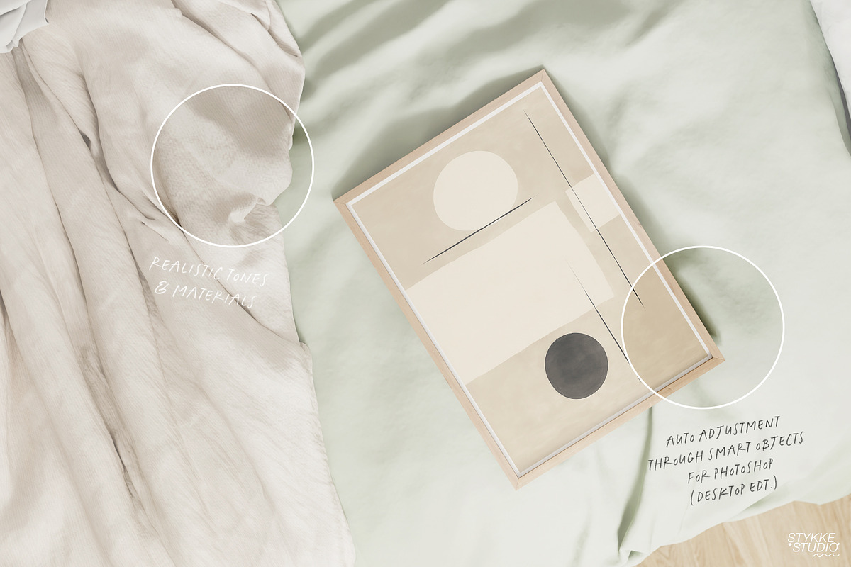 HAVEN & RÊVERIE | art & frame mockup, a Household Mockup by Stykke Studio (Photo 3 of 15)