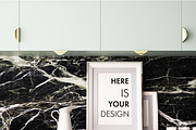 10 Mockups posters in the kitchen, a Print Template by FilL239 (Thumbnail 3 of 11)