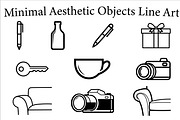 Minimal Aesthetic Objects Line Art, an Illustration by hafijul (Thumbnail 1 of 13)