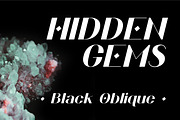Hidden Gems - Black Oblique, a Font by Full Circle Design Studio (Thumbnail 1 of 2)