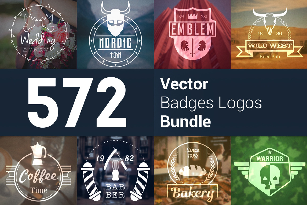 570+ Badges Logo Bundle 92% off, a Branding & Logo Template by Krukowski Graphics (Photo 5 of 5)