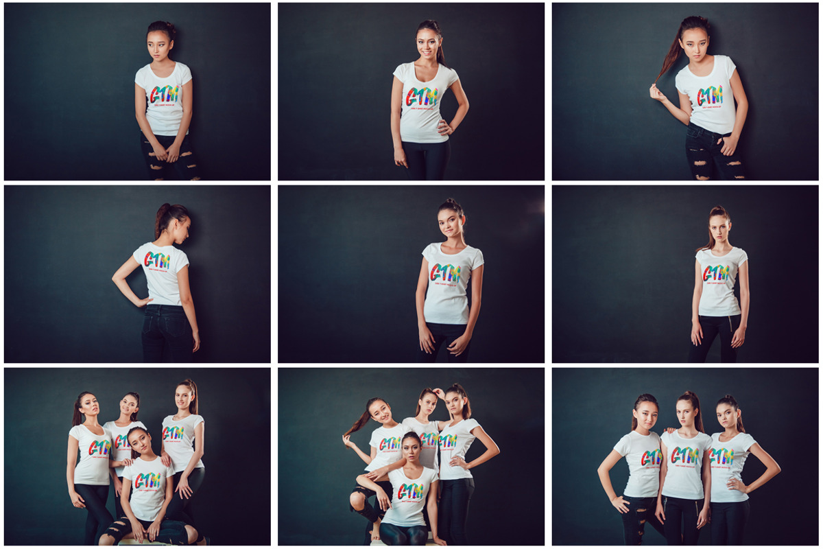 Women's T-shirts Mock-Up Vol 2, a Shirt Mockup by Freeman Studio (Photo 5 of 17)