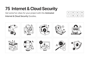 Internet and Cloud Security Icons, a Solid Icon by Prosymbols (Thumbnail 1 of 7)