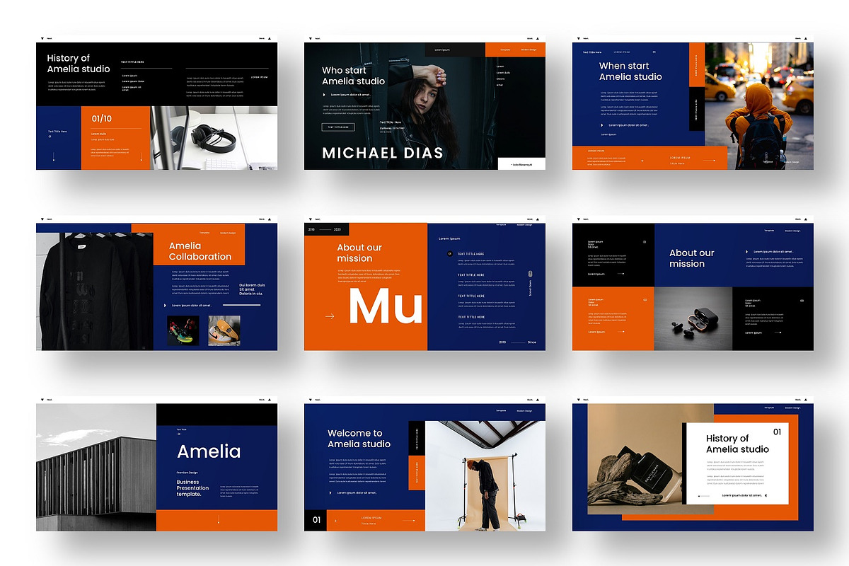 Amelia – Business PowerPoint, a Presentation Template by Dens Creative Studio (Photo 2 of 6)