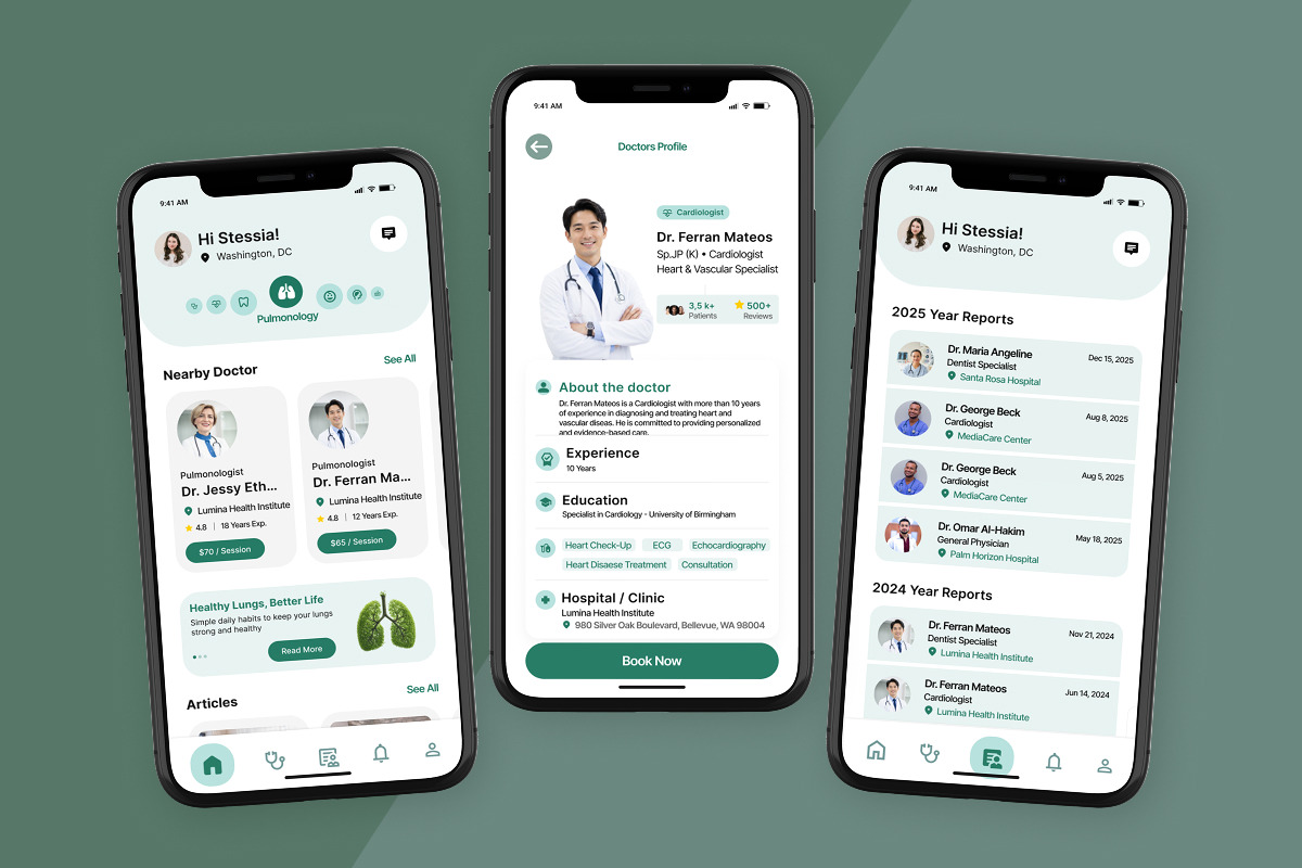 Medica - Medical Appointment Booking, an App Template by trabaskriya (Photo 4 of 5)