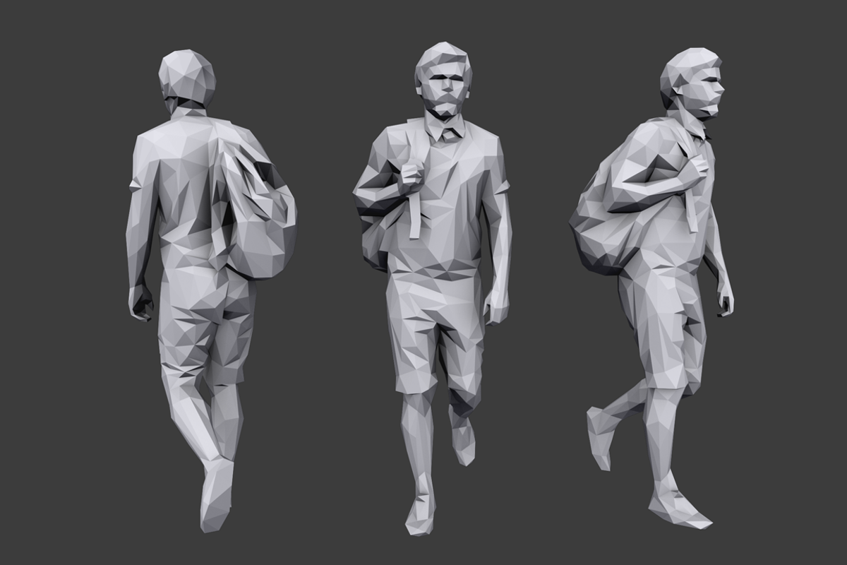 Lowpoly People Casual Pack Volume 8, a Characters & Person 3D Model by Kanistra Studio (Photo 4 of 9)