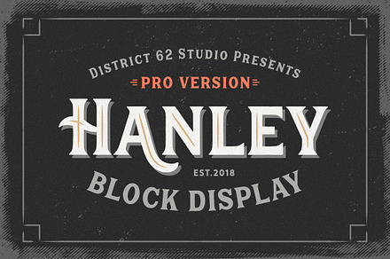 Hanley Block Pro, a Font by DISTRICT 62 STUDIO