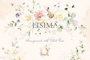 White roses & wildflowers floral set, a Decorative Illustration by Lisima (Thumbnail 4 of 13)