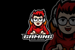 Gaming Mascot E-sport  Style., a Branding & Logo Template by ModalTampang