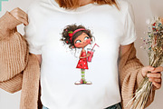 Whimsical Summer Girls with Drinks, an Illustration by CreationArt (Thumbnail 4 of 7)