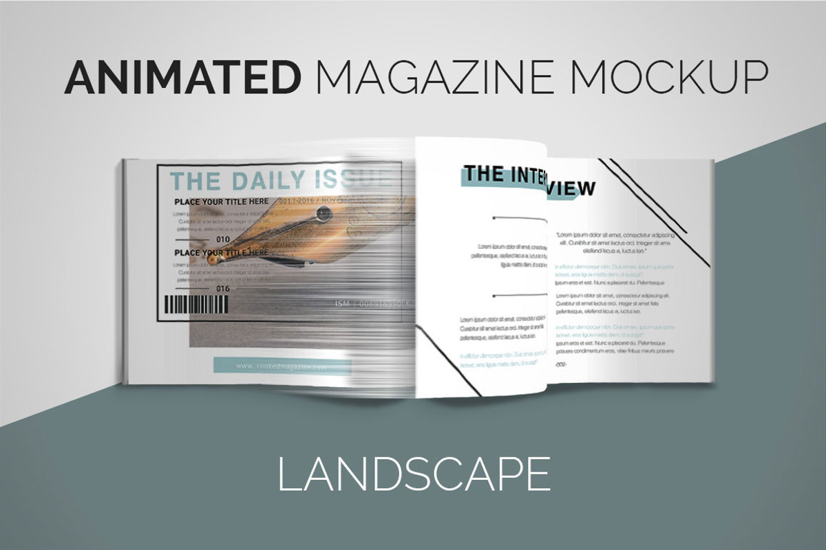 Animated Magazine Mockup | Landscape, a Print Template by wowproduction (Photo 2 of 2)