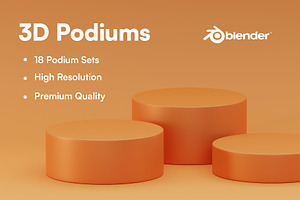 3D Product Podium Sets