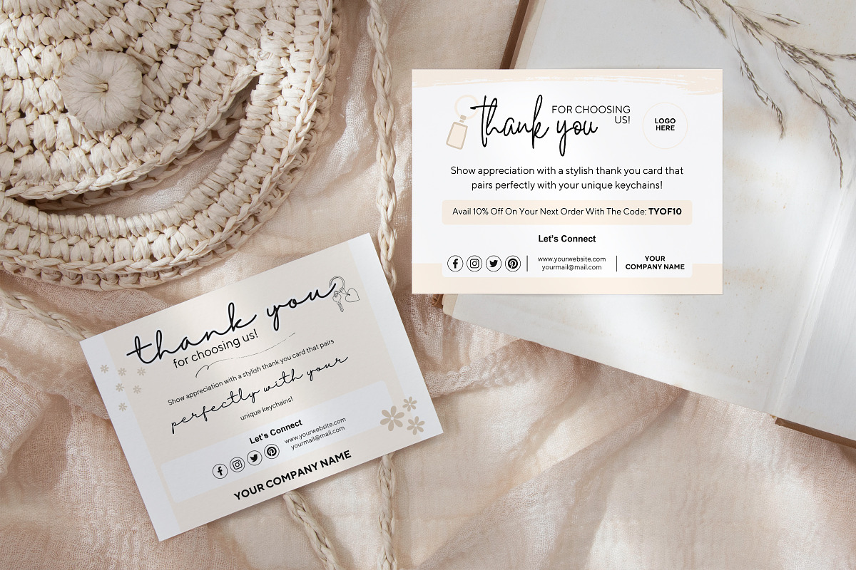 Keychain Business Thank You Card, a Card Template by Snapybiz (Photo 4 of 8)