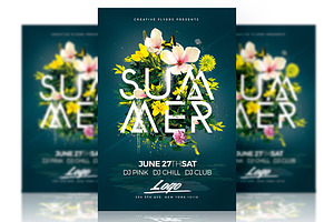 Summer Party | Psd Flyer Template, a Flyer Template by Rome B Creation