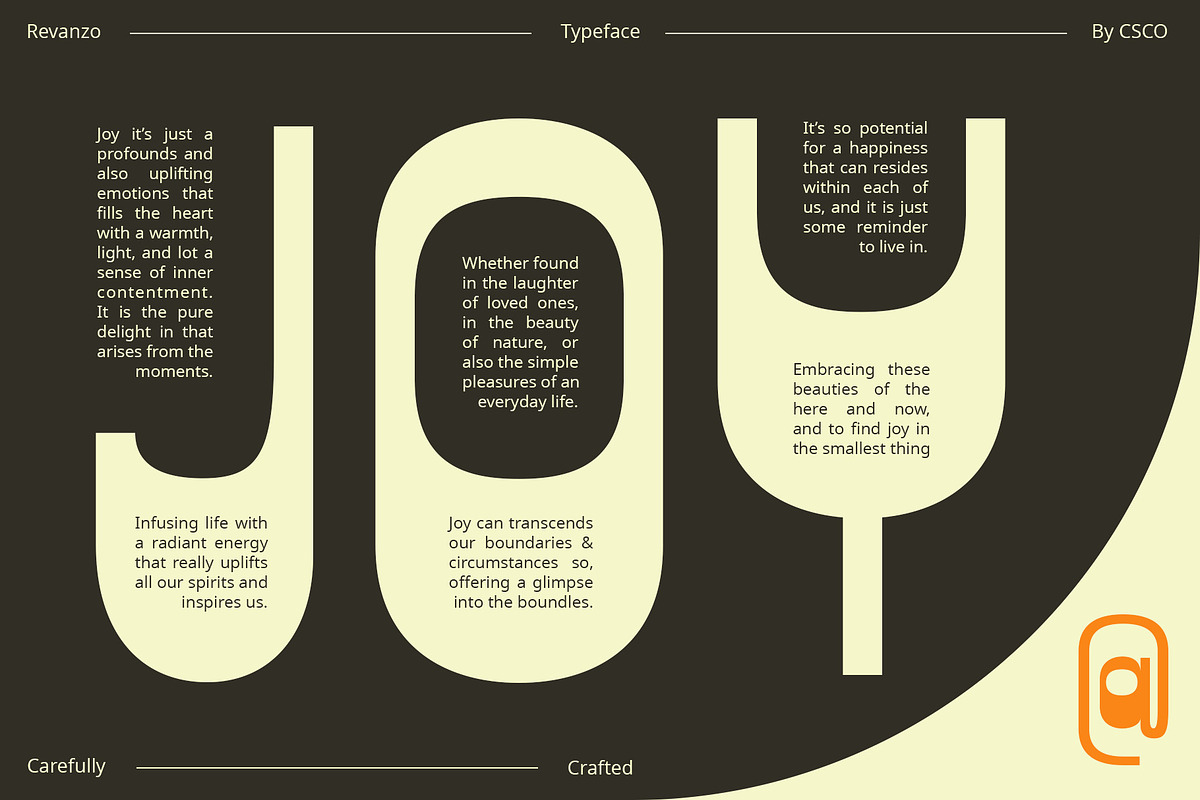 Revanzo – Reverse Contrast Font, a Sans Serif Font by Craft Supply Co. (Photo 4 of 8)