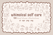 Whimsical self care set. Me time, a Healthcare Illustration by soboleva alya (Thumbnail 1 of 16)