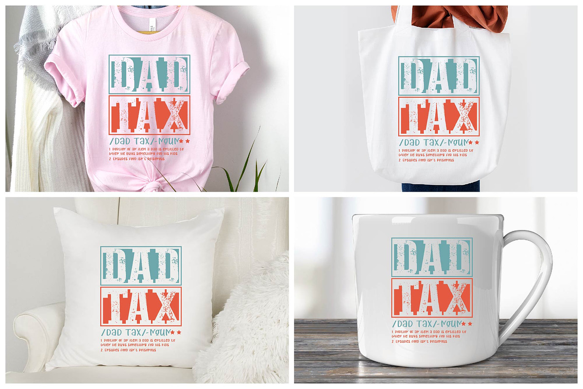 DAD TAX Funny Father's Day SVG, an Object Graphic by BeeCraftR (Photo 4 of 5)