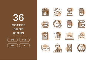 36 Coffee Shop Icons