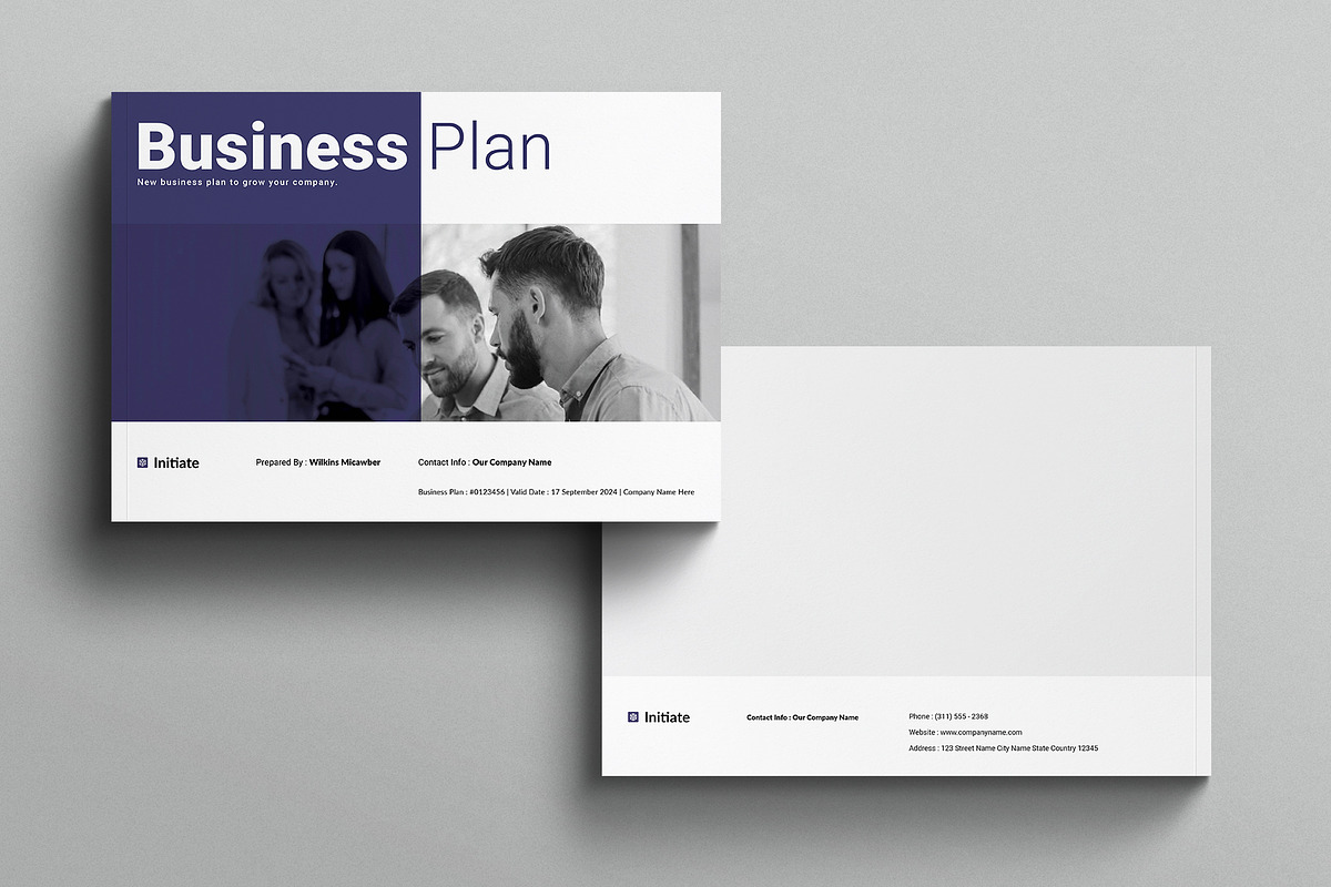 Business Plan Template Landscape, a Brochure Template by E-Type