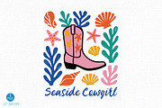 Seaside Cowgirl PNG, Coastal Cowgirl, a Seasonal Illustration by Libby Wishes (Thumbnail 1 of 5)