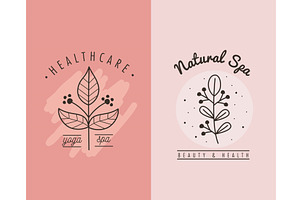 two spa service brands, an Object Illustration by studiogstock