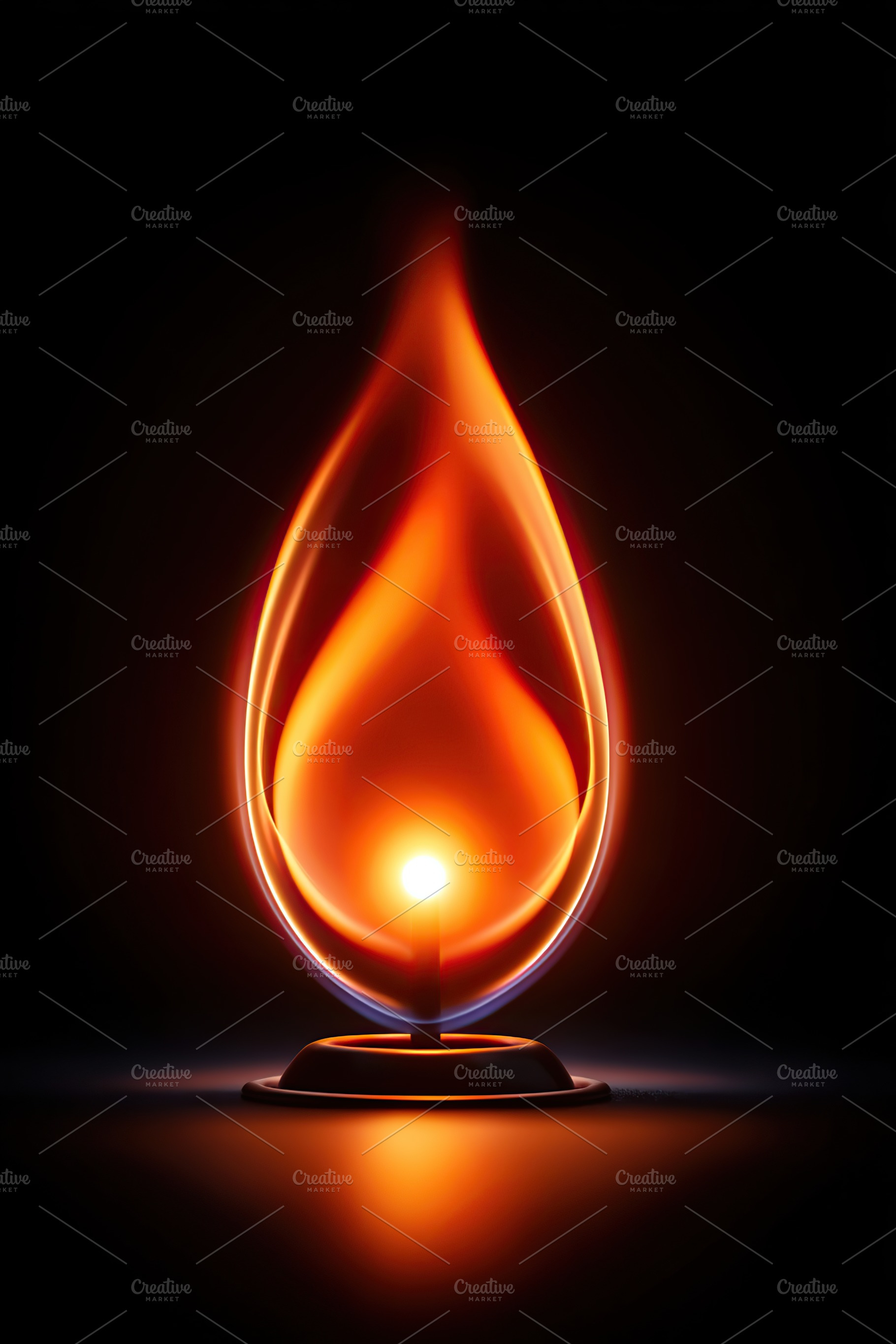 Captivating flame illuminating the darkness with a warm glow, an Arts & Entertainment Photo by AlyaAnd