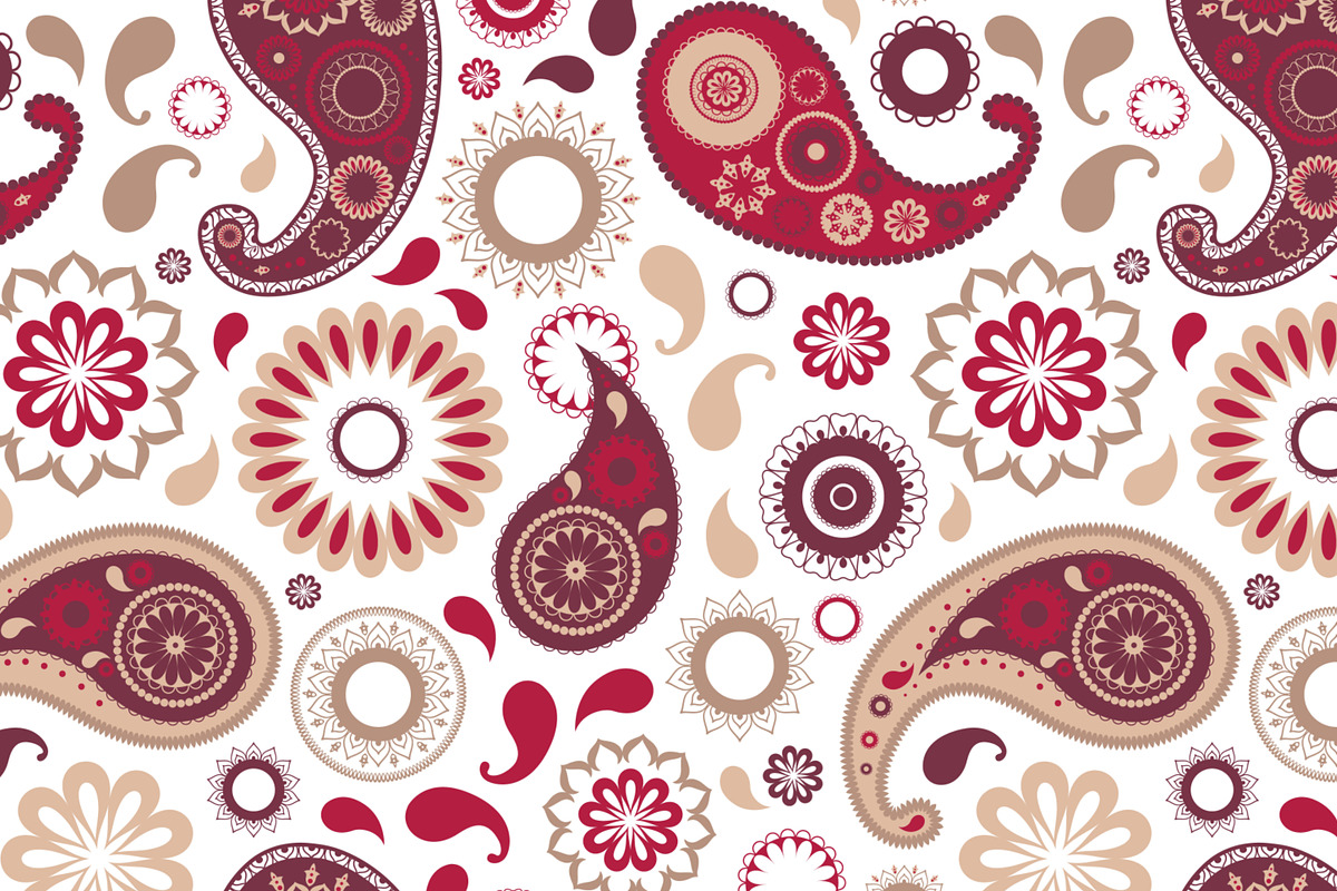 Oriental paisley set, patterns, a Decorative Illustration by Good Studio (Photo 5 of 11)