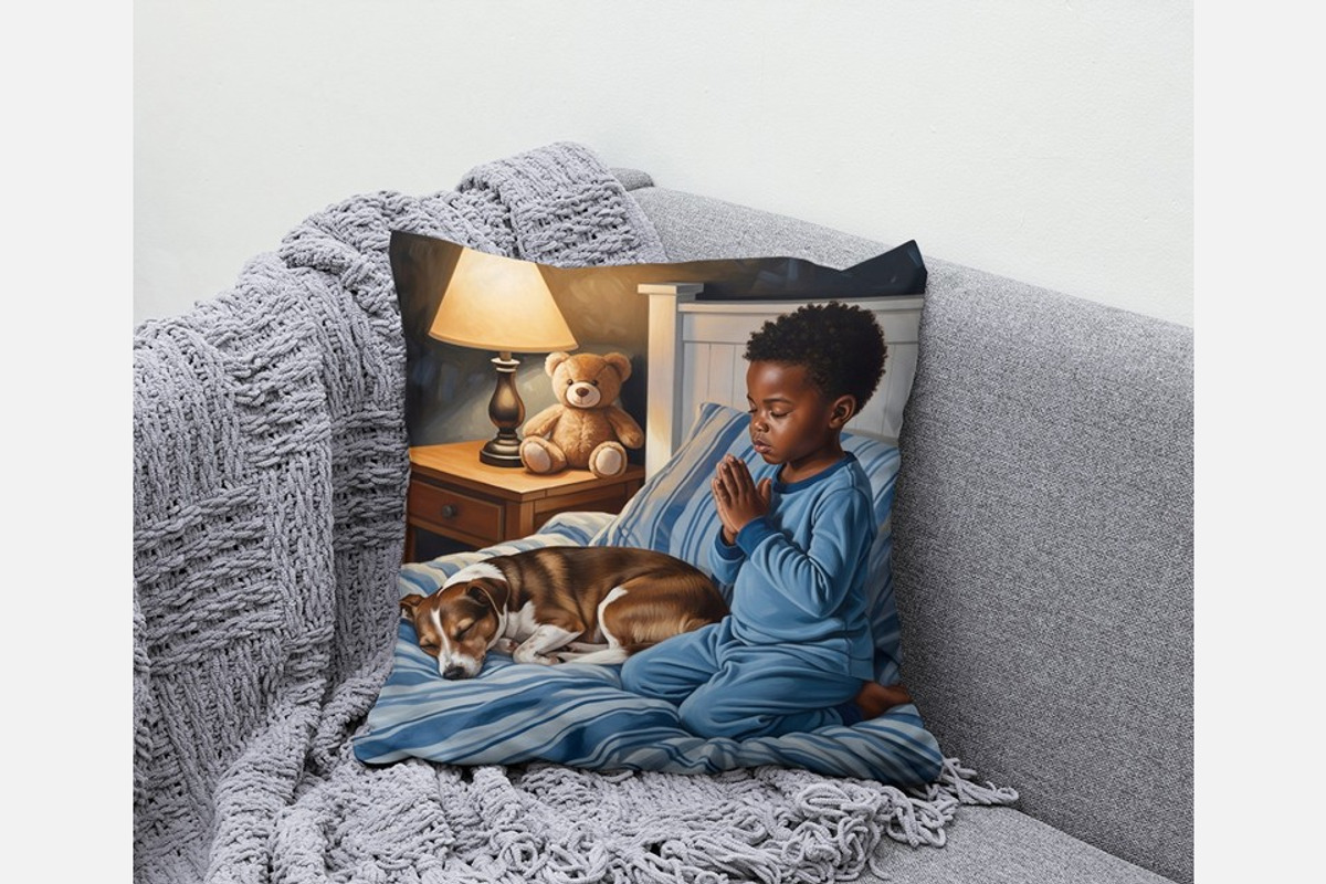 Boys praying at bedtime, a Person Illustration by Kat's Artful Creations (Photo 5 of 11)