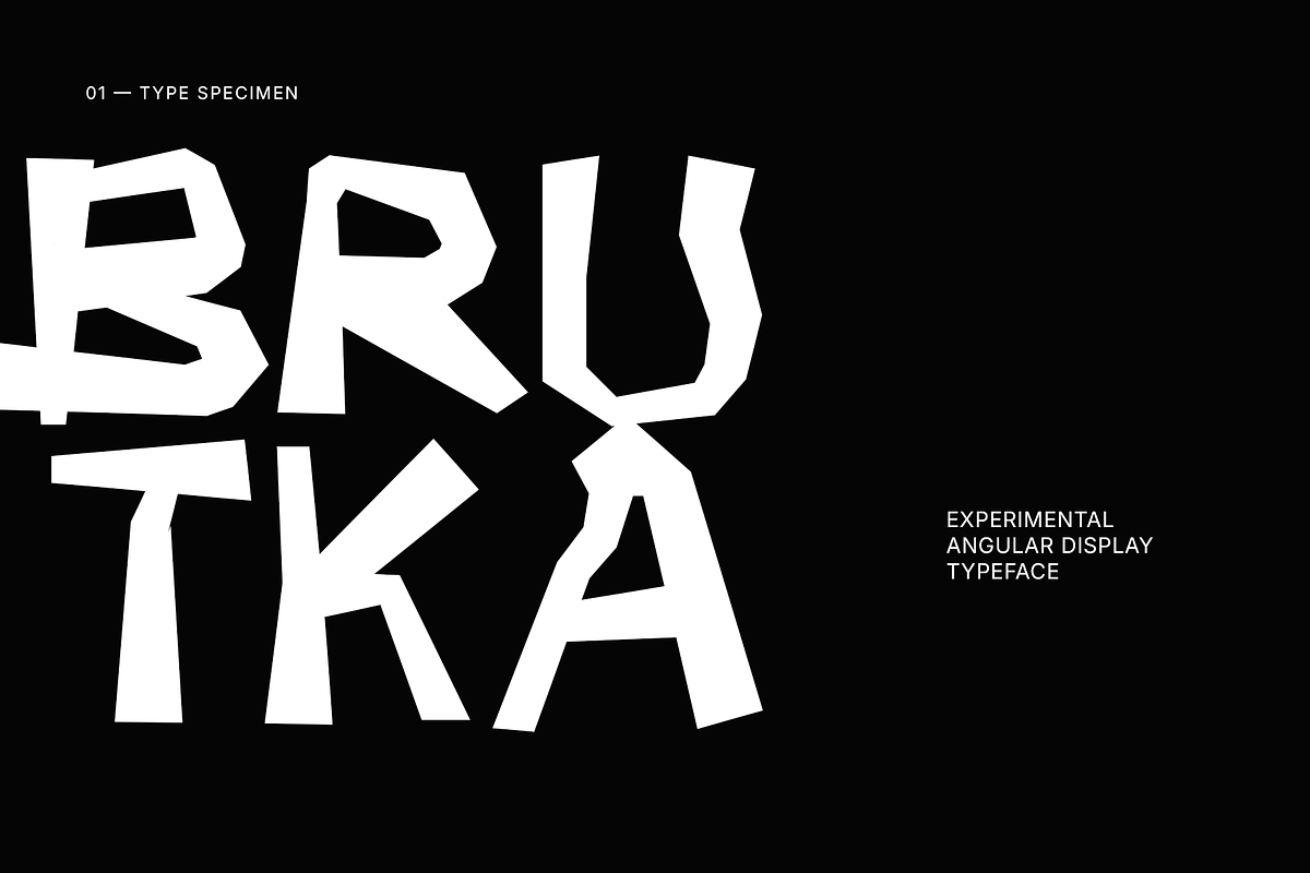 BRUTKA - Experimental Display Font, a Handwritten Font by Hasbi Creative (Photo 1 of 12)