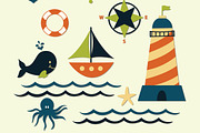 Nautical Sea Clipart Elements, an Illustration by Digital Sugar (Thumbnail 3 of 3)