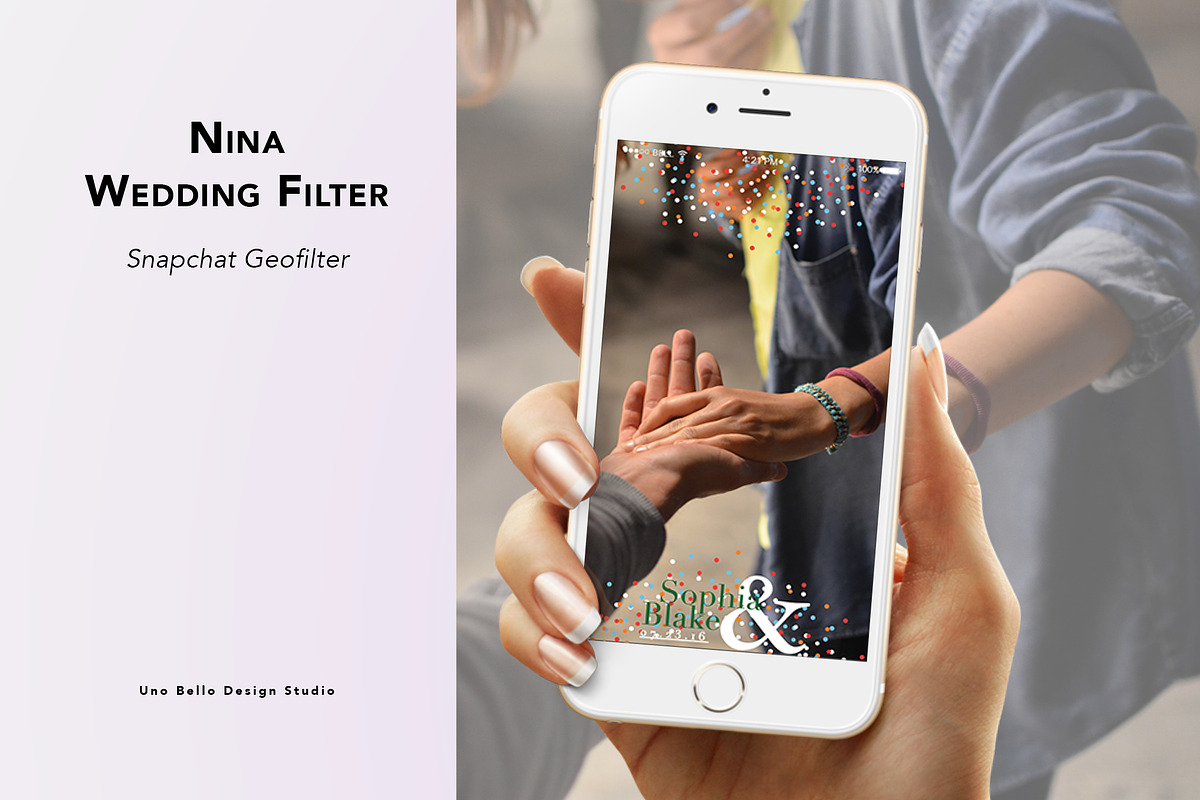 Nina Wedding Geofilter, a Social Media Template by Uno Bello Design Studio (Photo 1 of 3)
