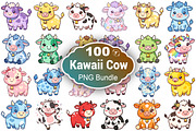 Cute Cow Clipart, an Animal Illustration by Forhadx5 (Thumbnail 1 of 8)