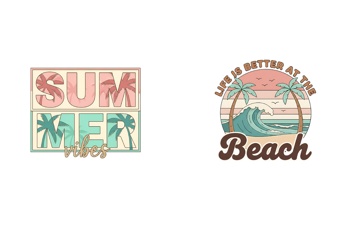 Vintage Beach Summer Sublimation, an Illustration by SinaCreation (Photo 6 of 11)