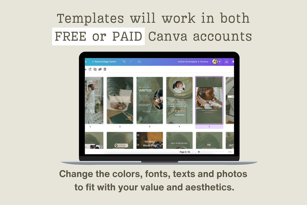 Author instagram story post template, a Social Media Template by Petite Zakka Boutique (Photo 4 of 6)
