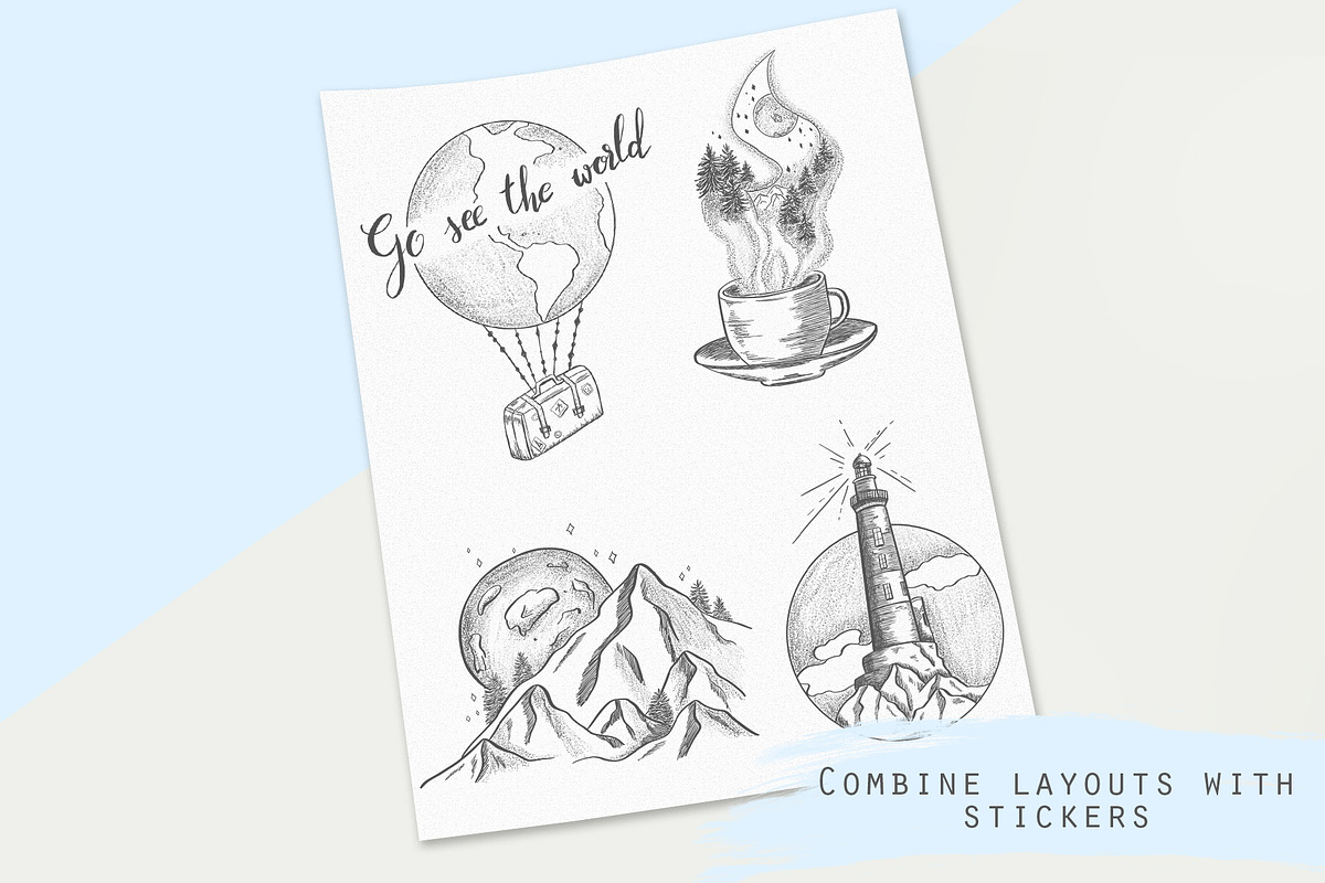 Travel planning kit, an Illustration by Kate Snitser (Photo 5 of 8)