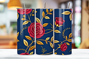 Tapestry Rose Seamless Tumbler Wrap, a Pattern Graphic by FloridPrintables (Thumbnail 2 of 3)