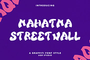 MahatmaStreetwall - Graffiti Font, a Script Font by AQR Studio (Thumbnail 1 of 9)