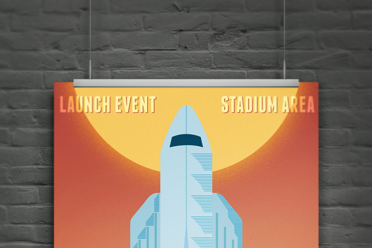 Launch Event Rocket Poster, a Flyer Template by VectorBurn (Photo 5 of 5)