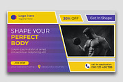 Fitness gym youtube video thumbnail, a Social Media Template by mh_arif (Thumbnail 2 of 3)