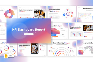 KPI Dashboard Google Slides, a Presentation Template by Loin Studio
