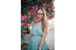Elegant Woman Posing with Pink, a Person Photo by Jan Jack Russo Media